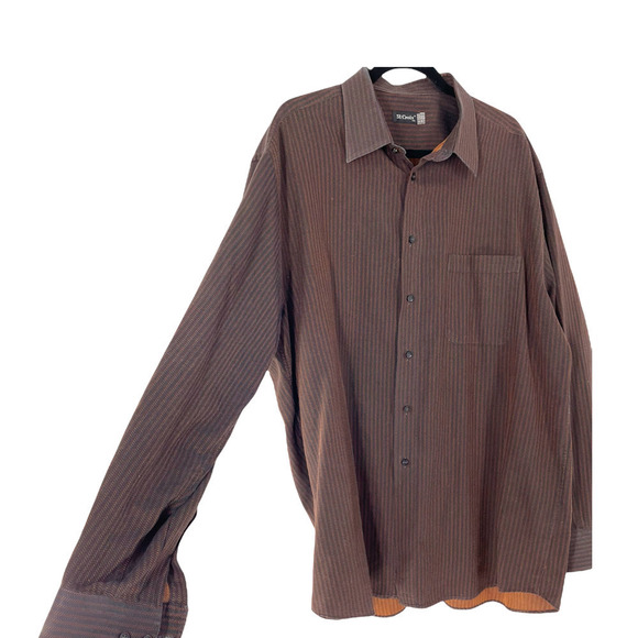 𝅺st. CROIX BROWN LONG SLEEVE BUTTON DOWN SHIRT - Picture 4 of 5